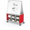 Mooreco Compass Cabinet - Maxi H1 With Ogee Dry Erase Board Red 61.9in H x 42in W x 19.2in D A3A1C1E1B0